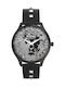 Versus by Versace Domus Watch with Black Leather Strap