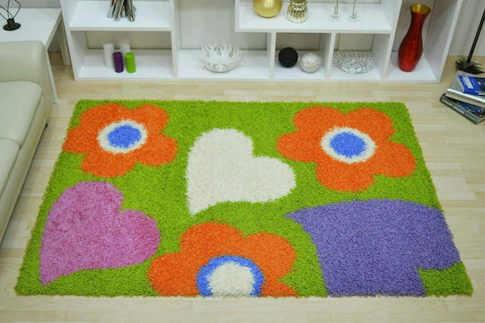 Sprintzio Next Shaggy 1135 Kids Rug Verde 160x230cm Thickness 50mm