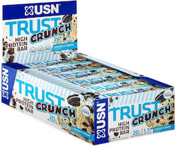 USN Trust Crunch Protein Bars with Cookies & Cream Flavour 12x60gr USN Trust Crunch Protein Bars with Cookies & Cream Flavour 12x60gr