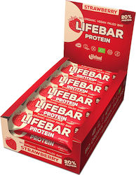 Lifefood Lifebar Batoane cu 20% Proteină & Aromă Căpșună 15x47gr