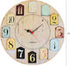 HomeMarkt Antique Wall Clock Wooden Multicolour Ø40cm