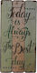 Etoile Handmade Multicolour Wall Decor Sign made of Wood 30x1.8x60cm