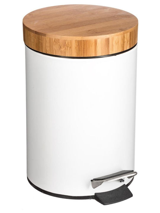 Atmosphera 07. Metallic Bathroom Basket 3lt White