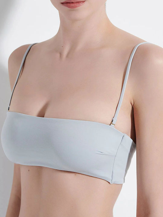 SugarFree Sports Bra Bikini Top 20801003 with Detachable Straps Gray 20801003-201