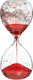 Atmosphera Office Hourglass Decoration from Glass 8.5x20cm in Red color