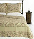 Silk Fashion B03 Set Coverlet Single Cotton Beige 160x220cm