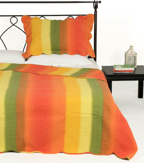 Silk Fashion 9213 Module Cuvertură Single Bumbac Portocaliu 170x220cm 2buc