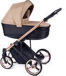 Coletto Fado 3 in 1 Fa-03 Verstellbar 3 in 1 Baby Kinderwagen Geeignet für Neugeborene Beige 11.7kg