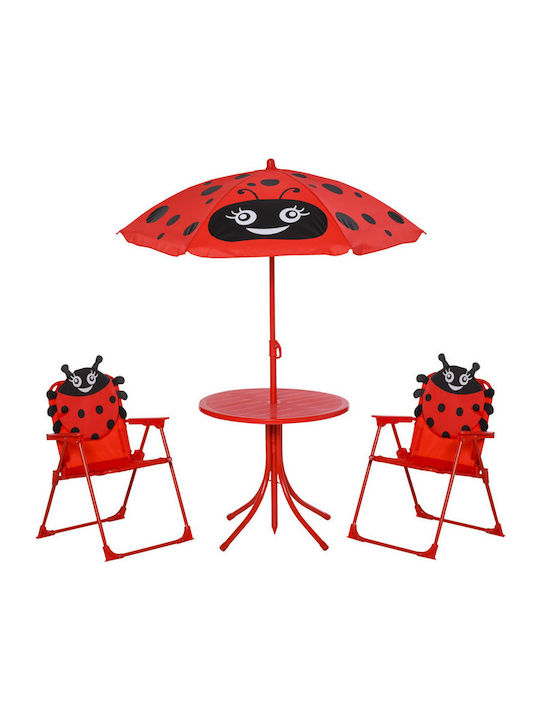 Πασχαλίτσα Kinder Tischset mit Stühlen Rot