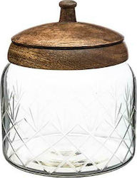 Atmosphera Vase General Use with Lid Glass 13.5x13.5x16.5cm 1pcs