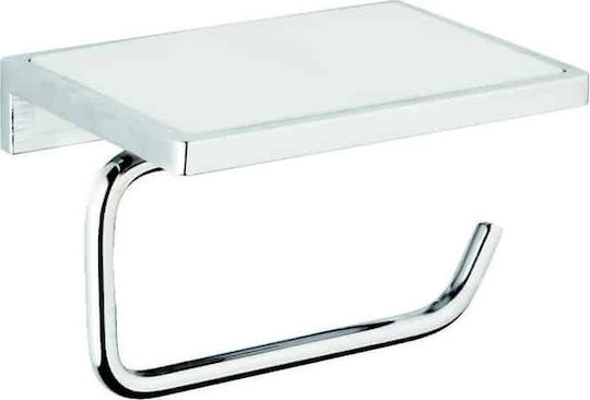 Tema Wandmontiertes Badezimmerregal Metallisch 14.8x10x10.5cm Silber