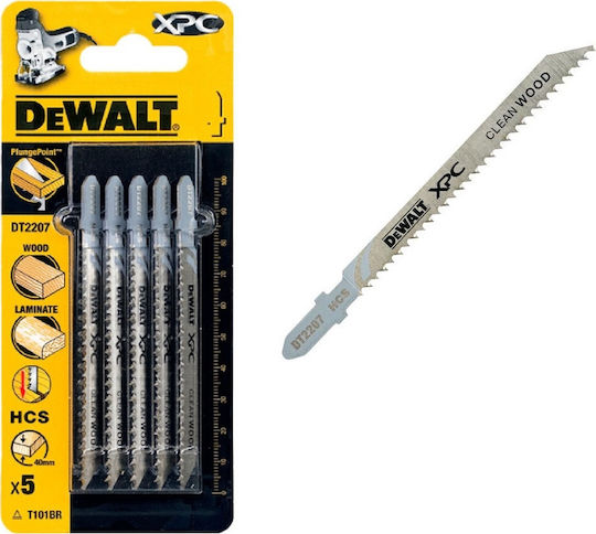 DEWALT Jig Saw Blade for Wood 100mm 5pcs DT2207