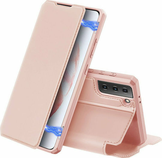 Dux Ducis Skin X Книга Изкуствена кожа Розов (Galaxy S21+ 5G)