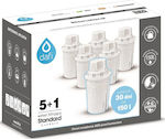 Dafi Water Filter Replacement for Jug from Activated Carbon Standard Classic 6pcs