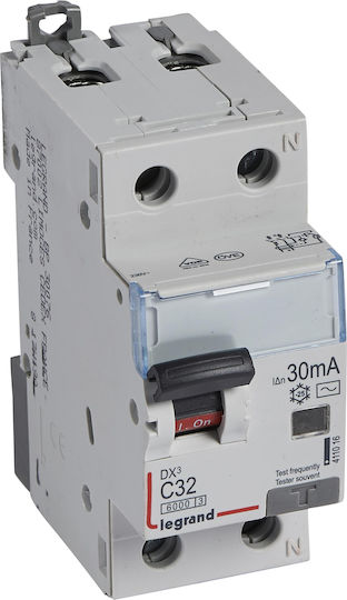 Legrand DX3 Ρελέ Ράγας Διαρροής 32A Διπολικό 30mA