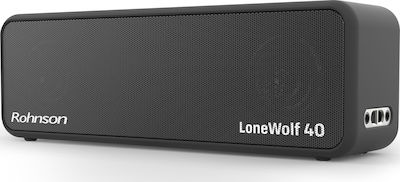 Rohnson Lonewolf 40 Wasserdicht Bluetooth-Lautsprecher 40W mit Batterielaufzeit bis zu 12 Stunden Black