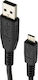 Powertech Regular USB 2.0 to micro USB Cable Μαύρο 5m (CAB-0010)