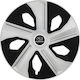 Jestic Auto Radkappen Set Luna Ring Mix mit Marke Subaru 4Stück 15" Silber