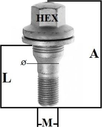 Farad Blocaje pentru roți Frd Cp4s M12x1.25mm 1buc