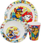 Stor Feeding Set Paw Patrol made of Plastic Multicolour 3pcs