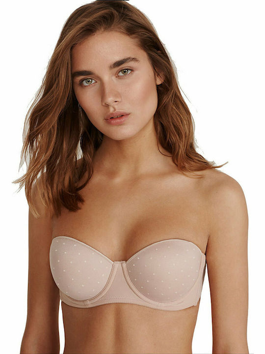 Plumetti W1495 Balconette Beige Σουτιέν mit leichter Polsterung mit Bügel