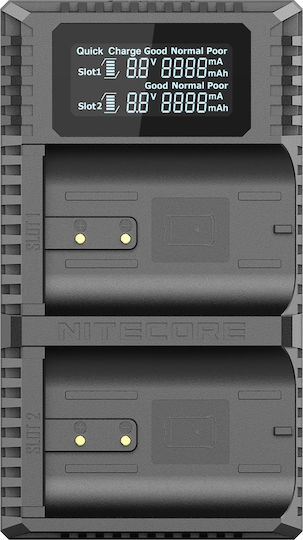 NiteCore Dublu Încărcător de baterii UHX1 Pro Compatibil cu Hasselblad