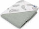 Sensillo Baby Bath Towel Hooded Gray / White 100x100cm