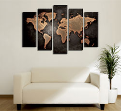 HomeMarkt Χάρτης σε Καμβά 105x70 cm