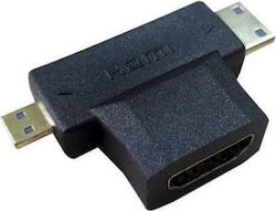 FTT14-021 HDMI female σε micro HDMI / mini HDMI male