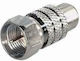 Anga Μετατροπέας F-Connector male σε RCA female Ασημί 1τμχ 271-116