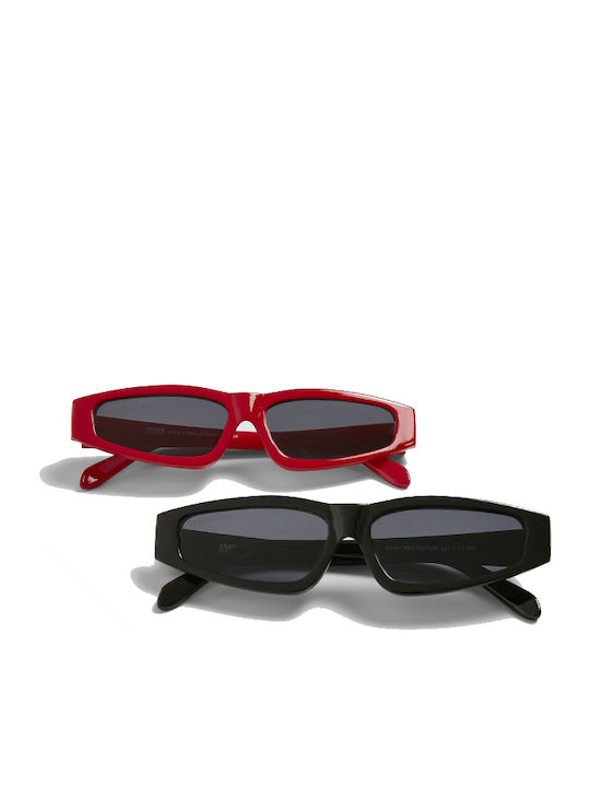 Urban Classics Lefkada 2-Pack Sonnenbrillen mit Mehrfarbig Rahmen und Schwarz Linse TB4215A-03005
