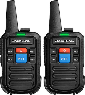 Baofeng BF-C50 Mini Emițător-Receptor Fără Fir UHF/VHF 2W fără Ecran Set 2buc