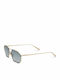 Kreuzbergkinder Bryce Unisex Sunglasses with Gray Metal Frame and Silver Mirror Lens