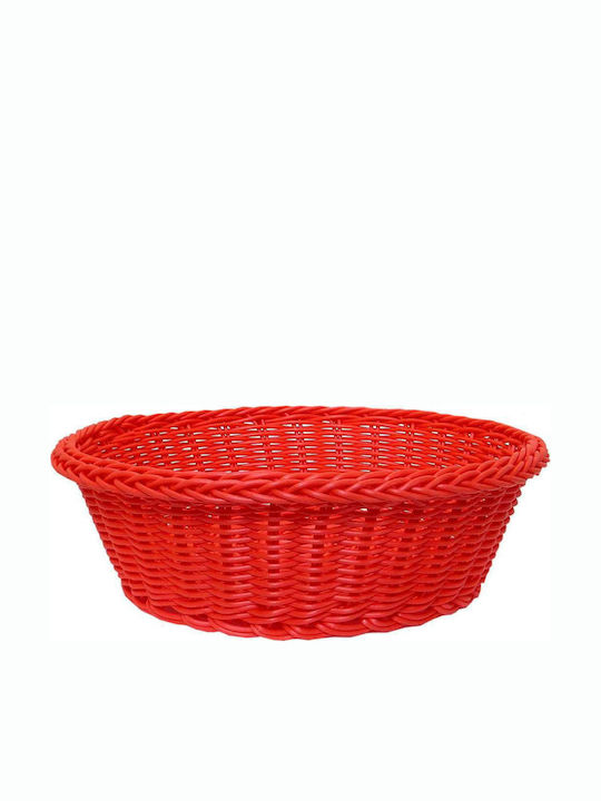 Art et Lumiere Bread Basket made of Rattan Red 27x27x9cm