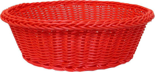 Art et Lumiere Καλάθι Ψωμιού από Rattan Κόκκινο 27x27x9cm