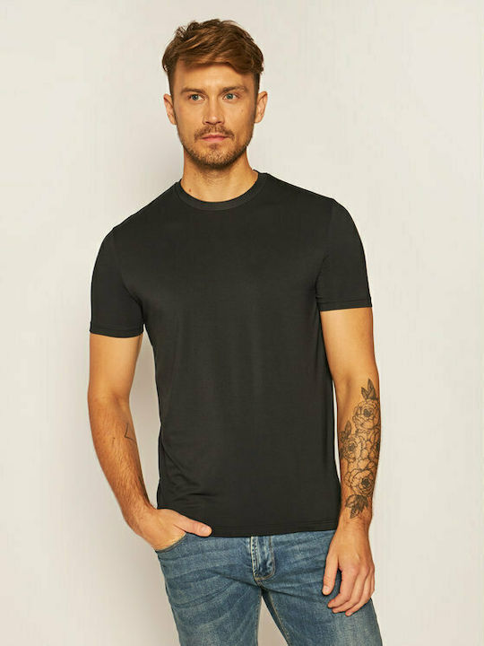 Dsquared2 DCX200050 Men's Short Sleeve Undershirts Black 2Pack