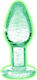 Booty Sparks Glow-In-The-Dark Glass Anal Plug Klein Green