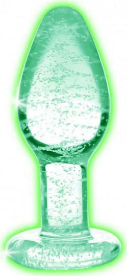 Booty Sparks Glow-In-The-Dark Glass Anal Plug Klein Green