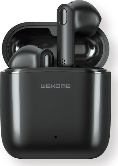 WK TWS-V35 Earbud Bluetooth Handsfree Ακουστικά με Θήκη Φόρτισης Μαύρα