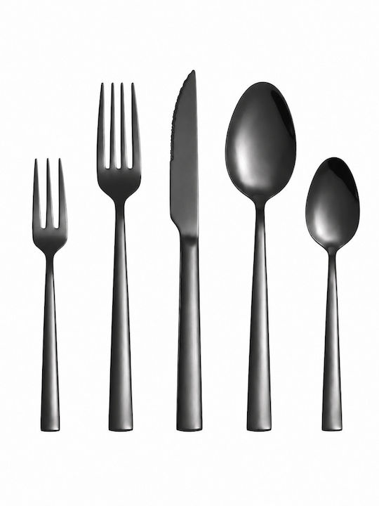 Dinox Porto Cutlery Set Black 60pcs