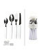 24-Piece White Cutlery Set