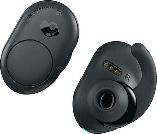 Skullcandy Push In-ear Bluetooth Handsfree Ακουστικά με Αντοχή στον Ιδρώτα και Θήκη Φόρτισης Γκρι