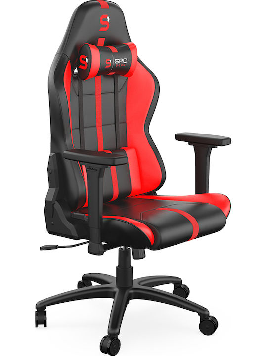 SPC Gear SR400 Gaming Stuhl aus Künstlichem Leder mit Verstellbaren Armlehnen Schwarz/Rot