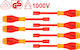 Total Set 7 Electrician VDE 1000V Screwdrivers with 7 Interchangeable Tips