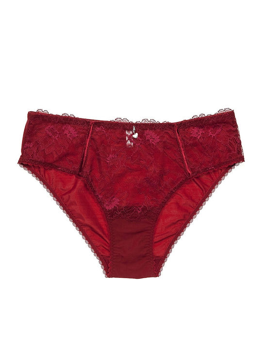 Luna Character Damen Slip mit Spitze Rot