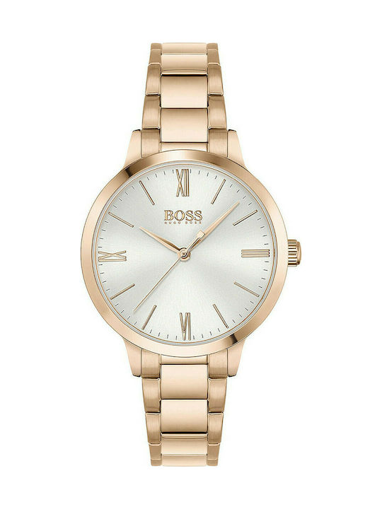 Hugo Boss Faith Watch with Pink Gold Metal Bracelet