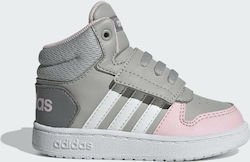 Adidas Αθλητικά Παιδικά Παπούτσια Μπάσκετ Hoops 2 με Σκρατς Grey Two / Cloud White / Clear Pink