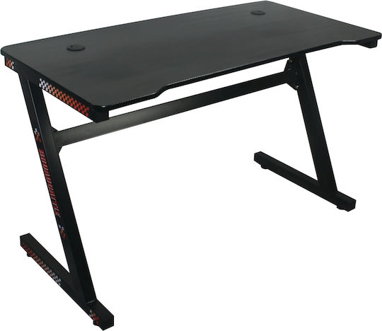 Gaming-Schreibtisch 120x60x75cm Black Velvet-Black Metal