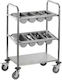 Rnt Küchenwagen für gewerbliche Küche für 3 Tabletts H98xB63xT40cm