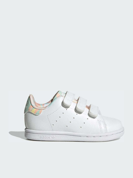 Adidas Παιδικά Sneakers Stan Smith με Σκρατς Cloud White / Haze Coral / Cloud White